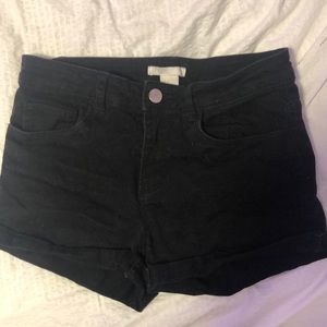 H&M Black Jean Shorts